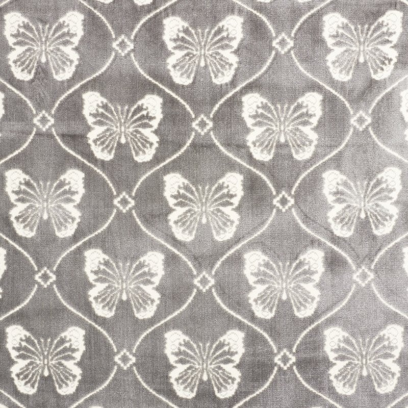 Purchase sample of 72961 Papillon Velvet, Pewter by Schumacher Fabric