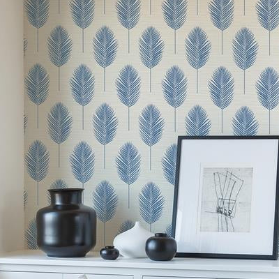 Order 2988-70212 Inlay Bali Blue Fern Blue A-Street Prints Wallpaper