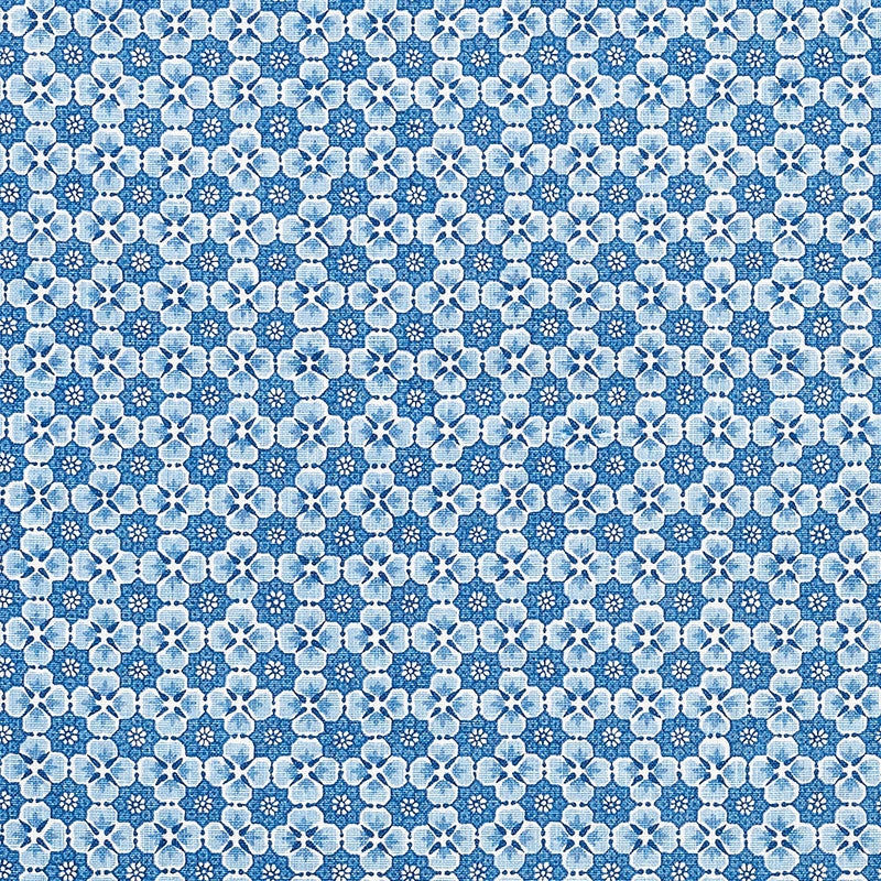 Purchase sample of 177600 Palisades Floret, Indigo by Schumacher Fabric