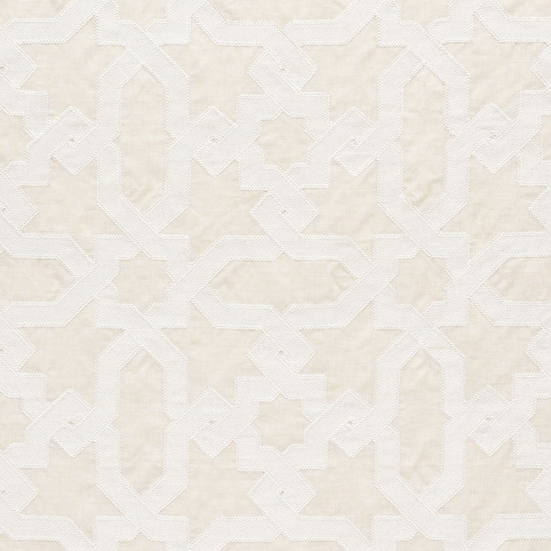 Purchase sample of 67574 Cordoba Embroidery, Linen by Schumacher Fabric
