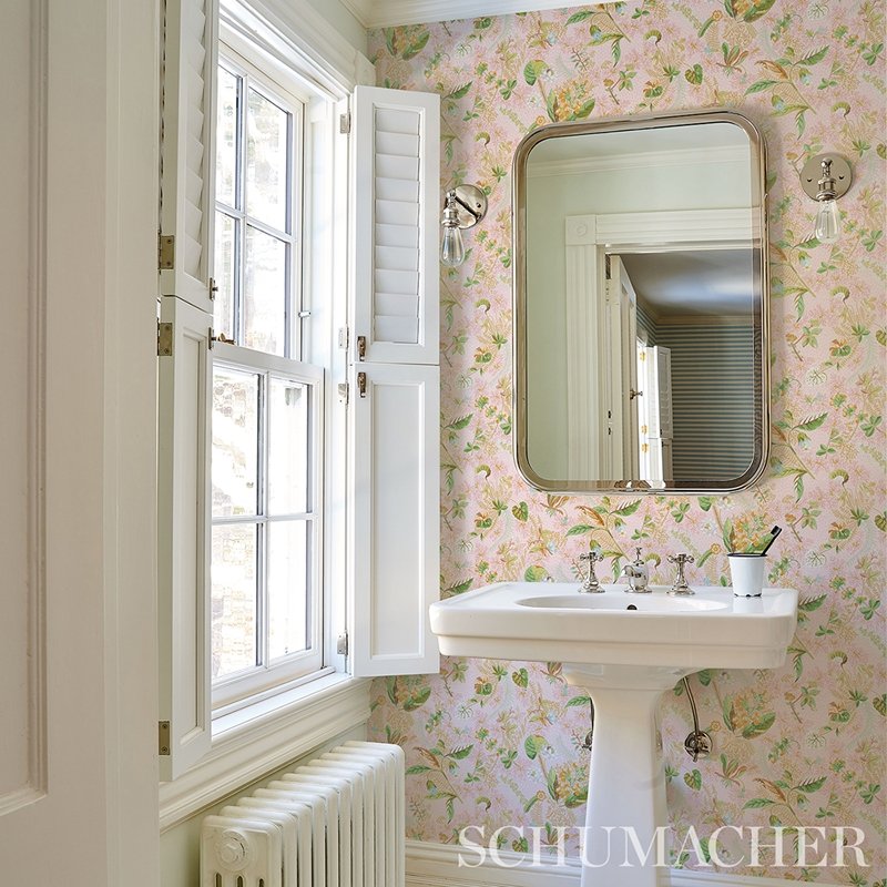 Shop 5013220 Blackwell Blush Schumacher Wallcovering Wallpaper