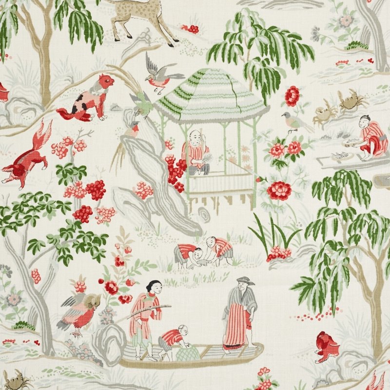 Purchase sample of 176774 Yangtze River, Ivory by Schumacher Fabric