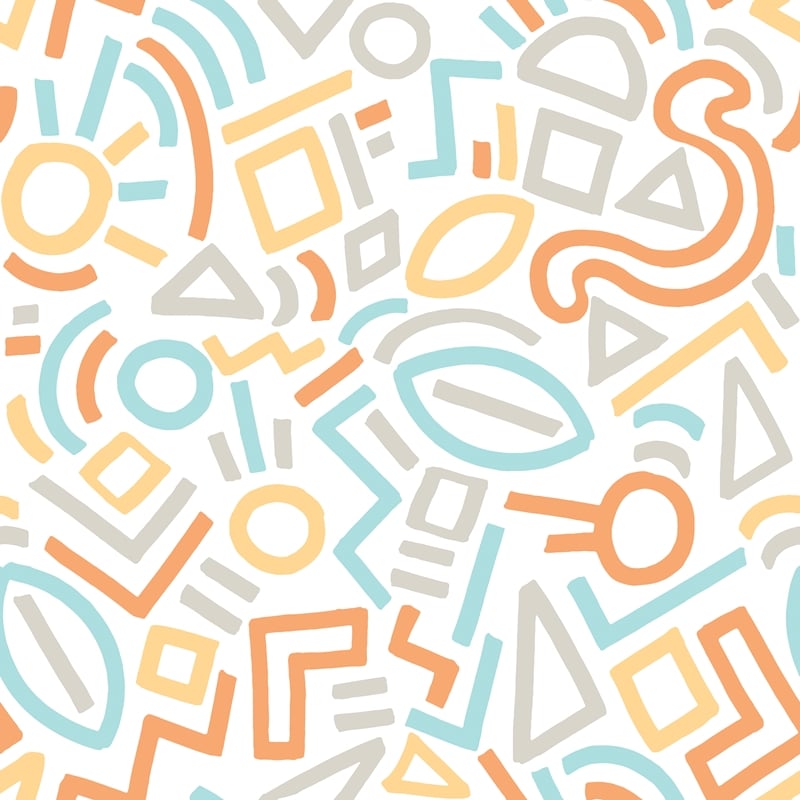 AES4790 Aelfie Multi Doodle Abstract Peel & Stick Wallpaper by NuWallpaper