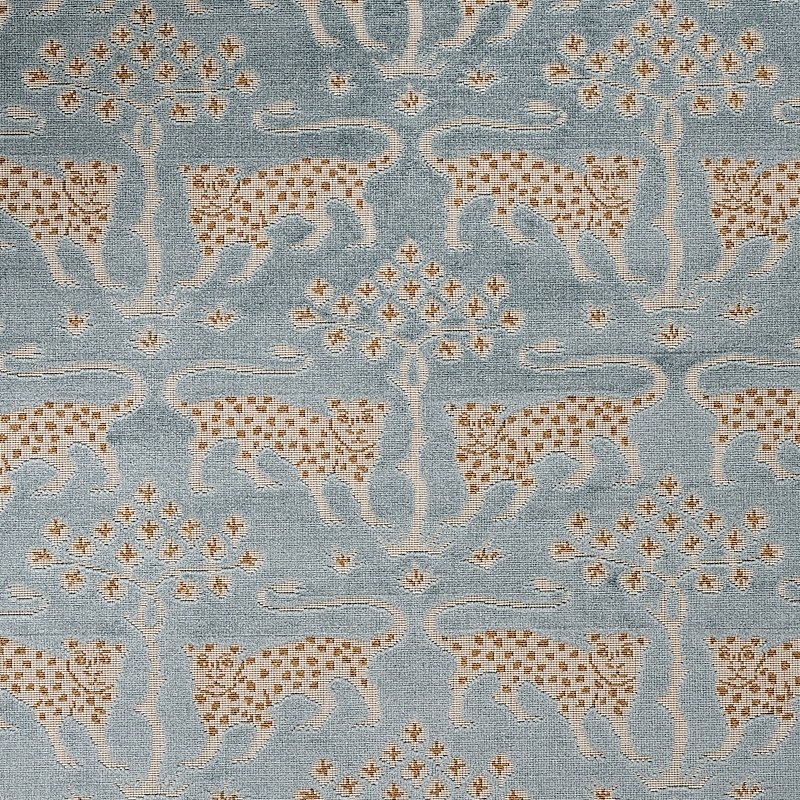 Purchase sample of 80080 Woodland Leopard Velvet, Mineral by Schumacher Fabric