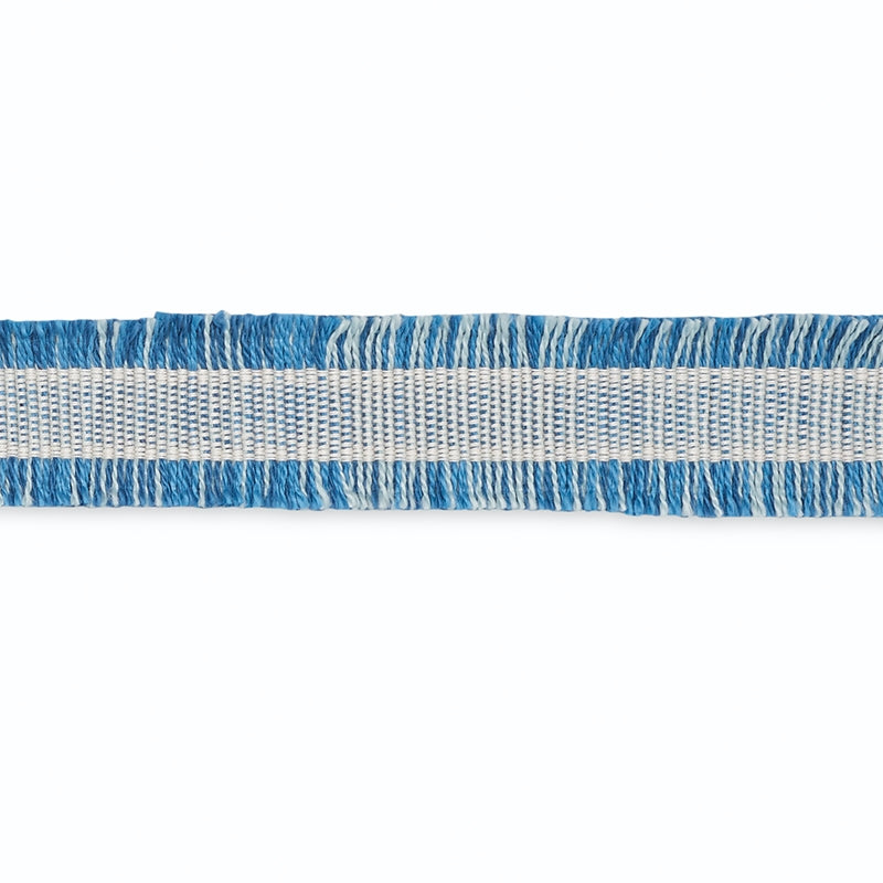B113-3 | Ansley Cotton Braid, Ivory/Delft - Schumacher Fabric