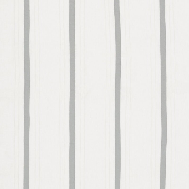 Purchase sample of 75761 Stripe Applique Sheer, Grey by Schumacher Fabric