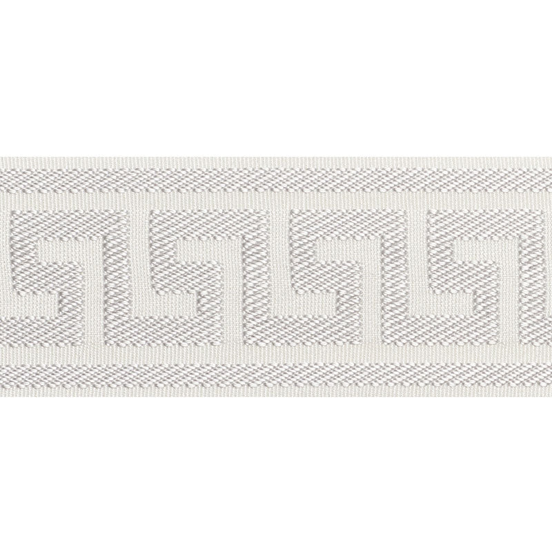 74700 | Etienne Silk Greek Key, Dove - Schumacher Fabric