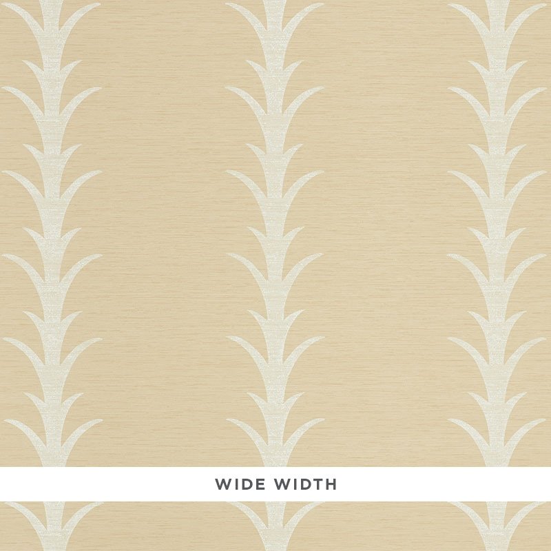 5008592 | Acanthus Stripe Vinyl, Natural - Schumacher Wallpaper