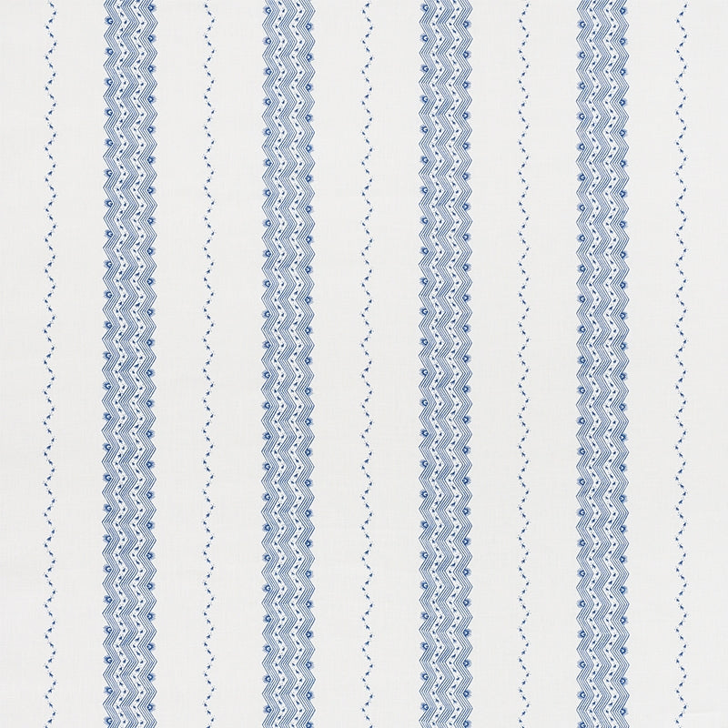 Purchase sample of 177700 Nauset Stripe, Indigo by Schumacher Fabric