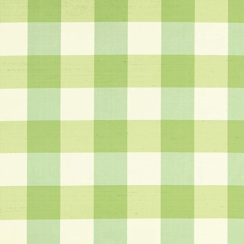 Purchase sample of 3455002 Montgomery Silk Plaid, Parrot by Schumacher Fabric