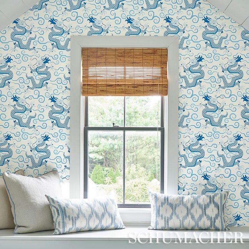 Select 5010730 Bixi Porcelain Schumacher Wallpaper