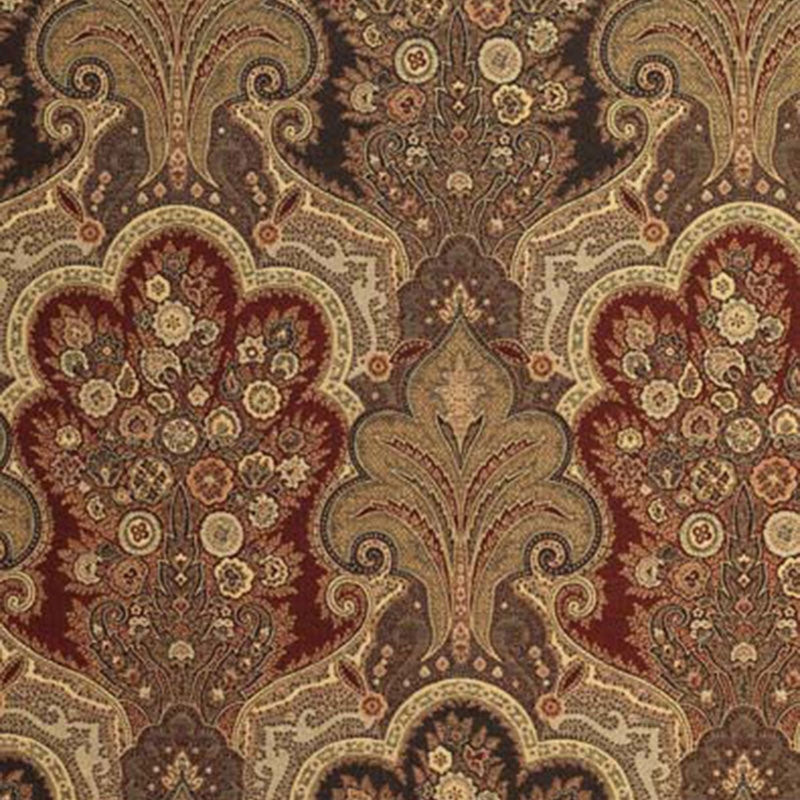 Purchase sample of 3362013 New Castle Paisley, Cranberry by Schumacher Fabric