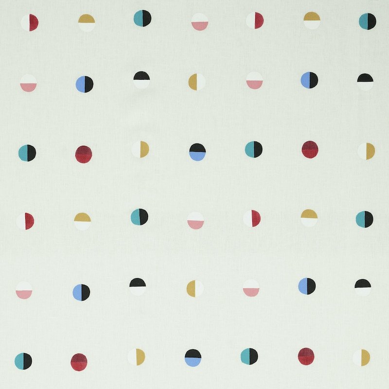 Purchase sample of 74042 Joshua Tree, Multi Moons On Ivory by Schumacher Fabric