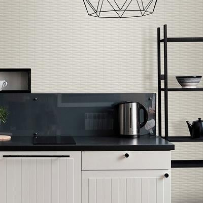 View 2988-70000 Inlay Gator White Geometric Stripe White A-Street Prints Wallpaper