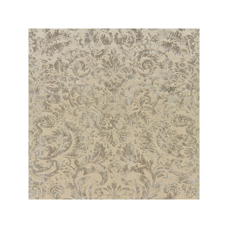 Save 16592-001 Palladio Velvet Damask Antique Silver by Scalamandre Fabric