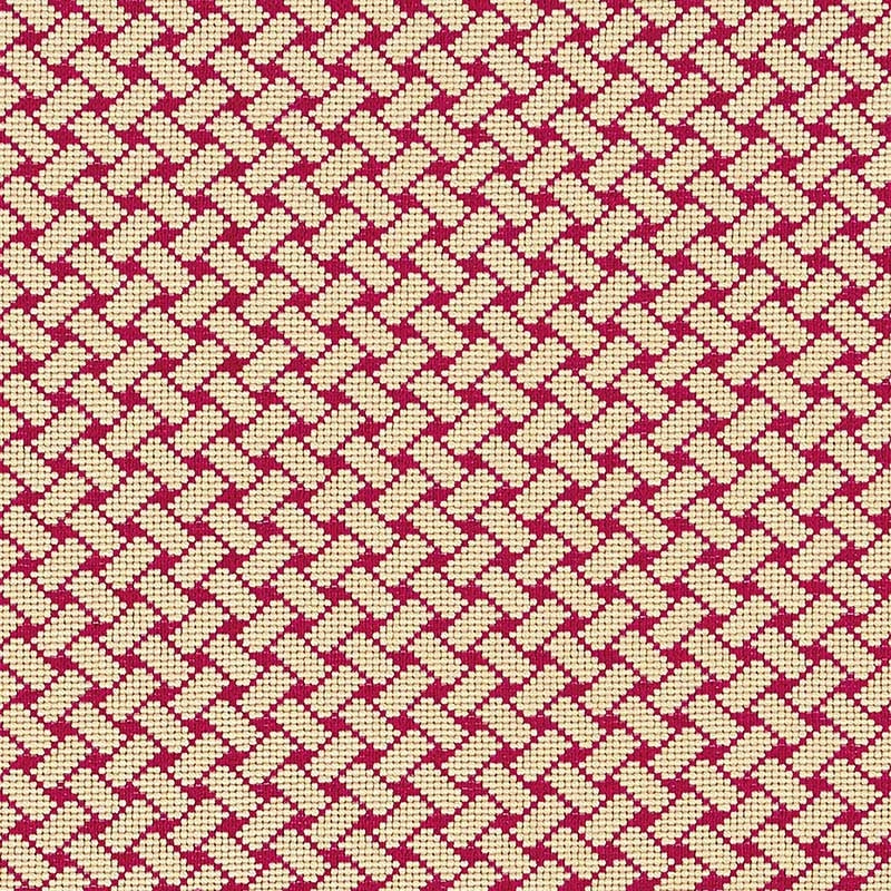 Purchase sample of 63395 Bristol Weave, Carmine by Schumacher Fabric