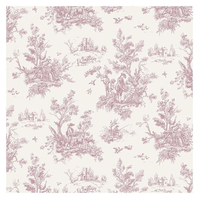Search AF37705 Flourish (Abby Rose 4) Purple Toile Wallpaper in Plum Burgundy & Cream by Norwall Wallpaper