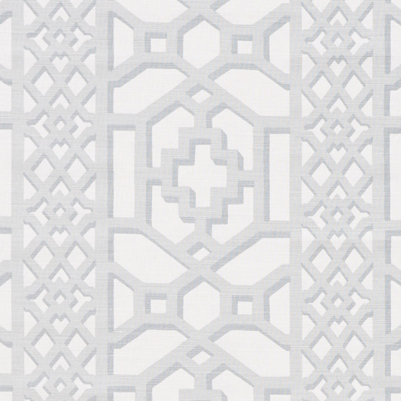 Purchase sample of 175745 Zanzibar Trellis Matte, Cloud by Schumacher Fabric