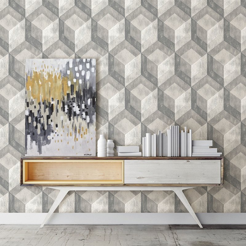 Find 2922-22306 Trilogy Clarabelle Grey Rustic Wood Tile Grey A-Street Prints Wallpaper