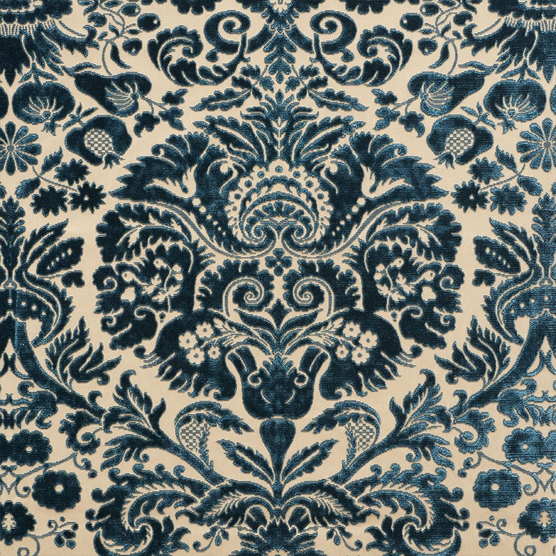 Purchase sample of 74070 Morimont Velvet, Lake by Schumacher Fabric