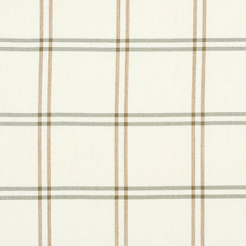 Purchase sample of 55717 Luberon Plaid, Natural by Schumacher Fabric