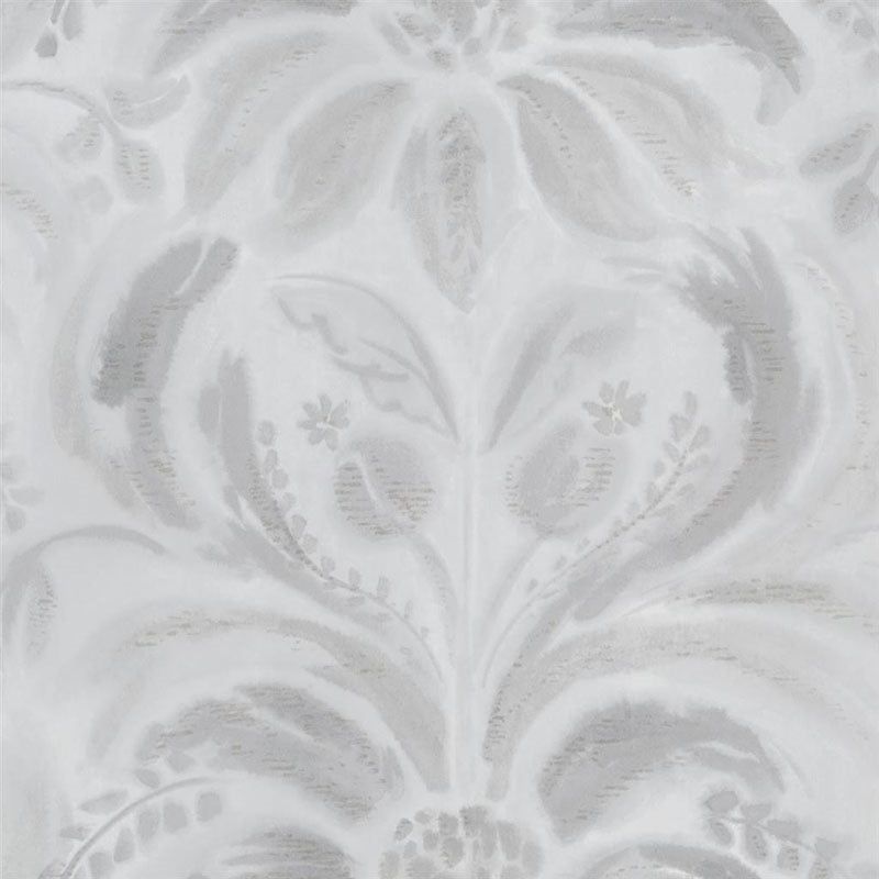 Sample PDG1036-02 Angelique Damask Steel by Designer Guild Wallpaper