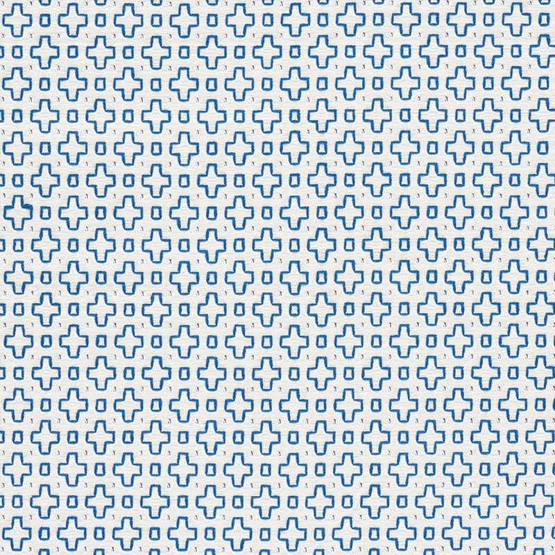 Purchase sample of 73560 Scout Embroidery, Blue by Schumacher Fabric