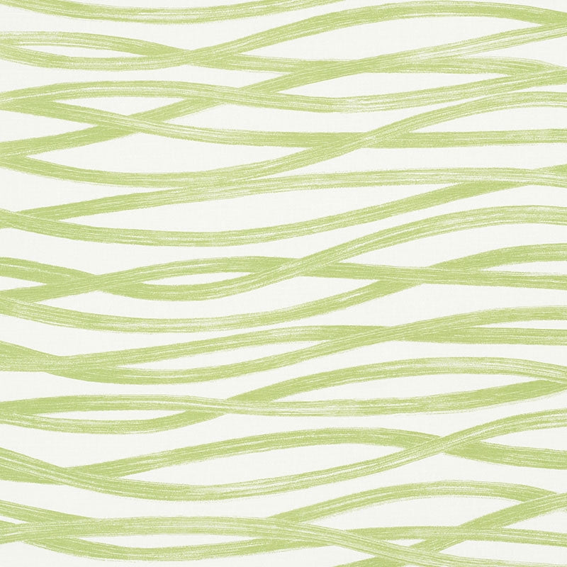 Purchase sample of 177343 Brushstrokes, Leaf by Schumacher Fabric