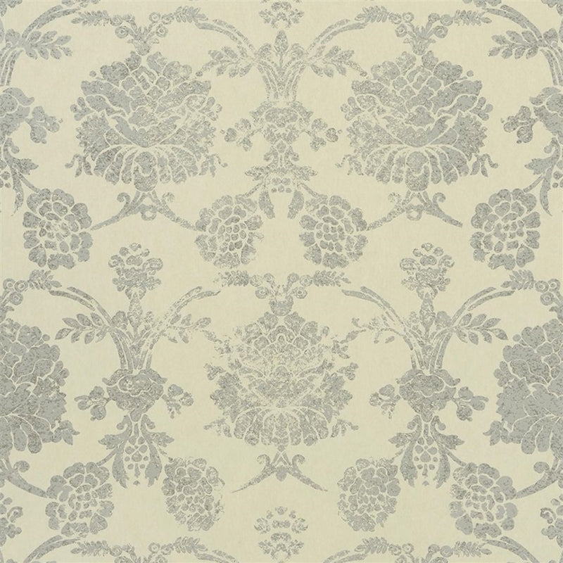 Sample PDG648-03 Sukumala Lino, Silver by Designer Guild Wallpaper