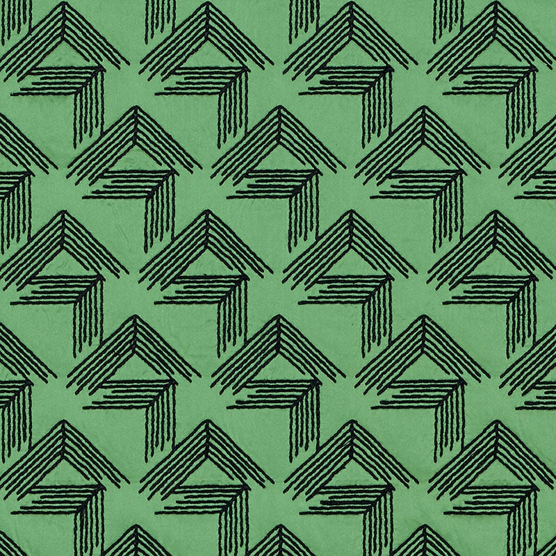 Purchase sample of 69432 V Step, Loden by Schumacher Fabric