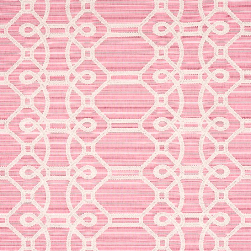 Purchase sample of 71935 Ziz Embroidery, Pink by Schumacher Fabric
