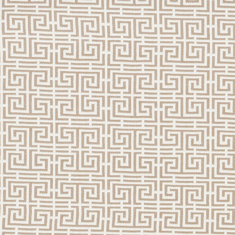 Purchase sample of 70563 Chinois Fret, Natural/Ivory by Schumacher Fabric