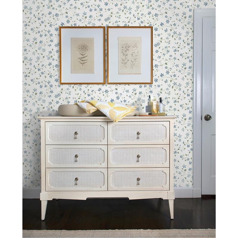 View AST4364 Erin Gates Betsy Blue Heather Floral Trail Wallpaper Blue Heather A-Street Prints Wallpaper