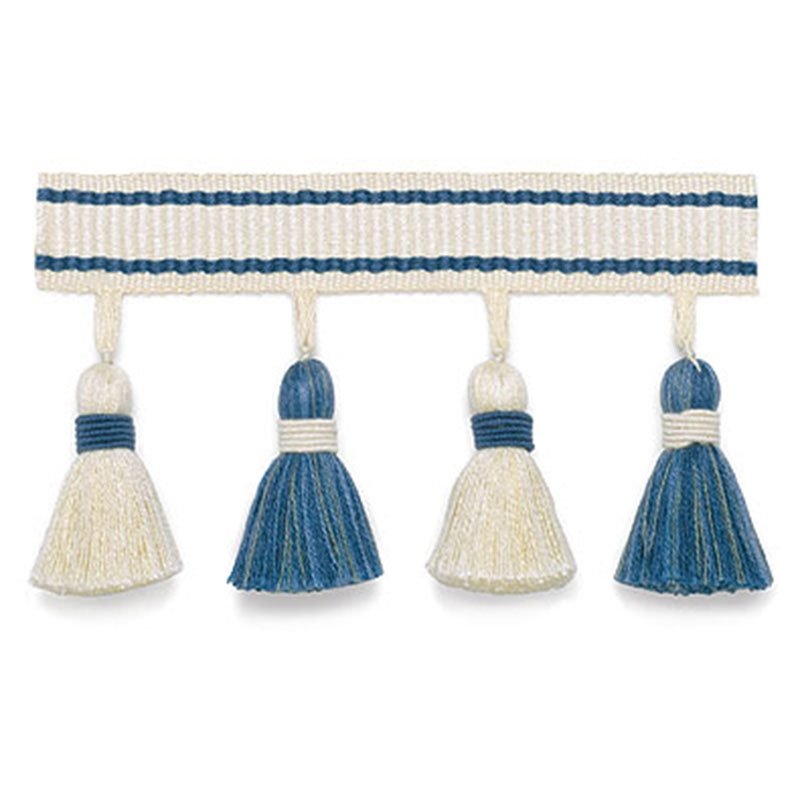 63080 | Merida Tassel Fringe, Marine - Schumacher Fabric