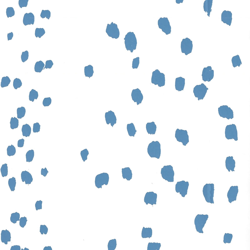 Acquire 4050-09WP Rio Royal Blue on White by Quadrille Wallpaper