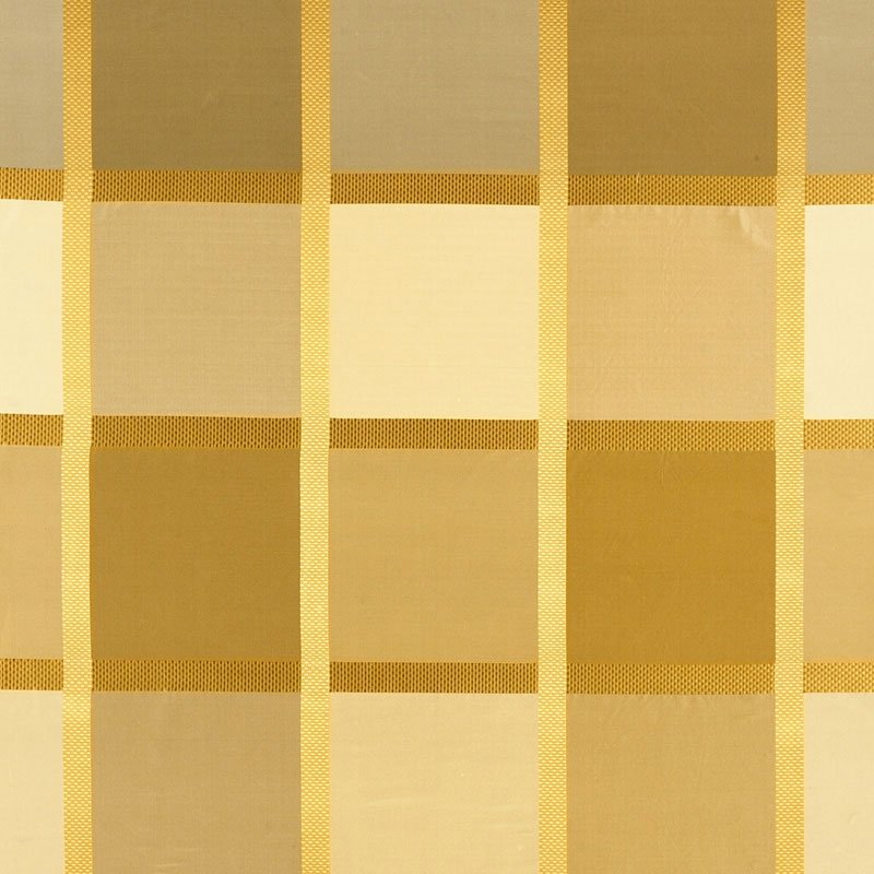 Purchase sample of 62851 Navsari Silk Plaid, Creme Caramel by Schumacher Fabric