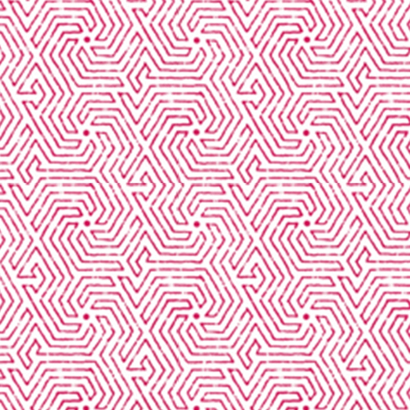 Save 2510-02WP Maze Magenta by Quadrille Wallpaper