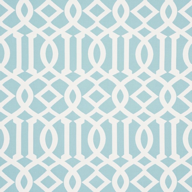 Purchase sample of 73161 Imperial Trellis Indoor/Outdoor, Aqua by Schumacher Fabric