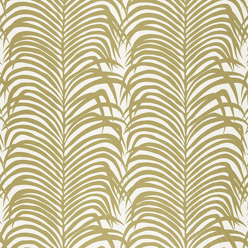 Purchase sample of 174870 Zebra Palm, Khaki by Schumacher Fabric