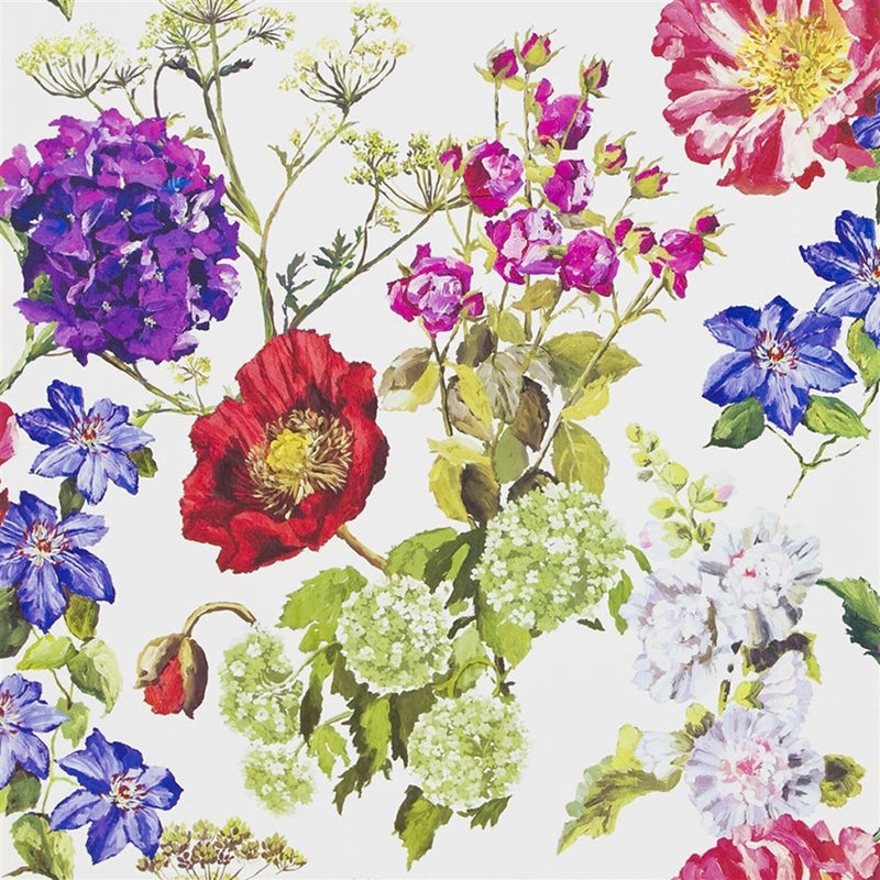 Sample P623-02 Alexandria, Magenta by Designer Guild Wallpaper