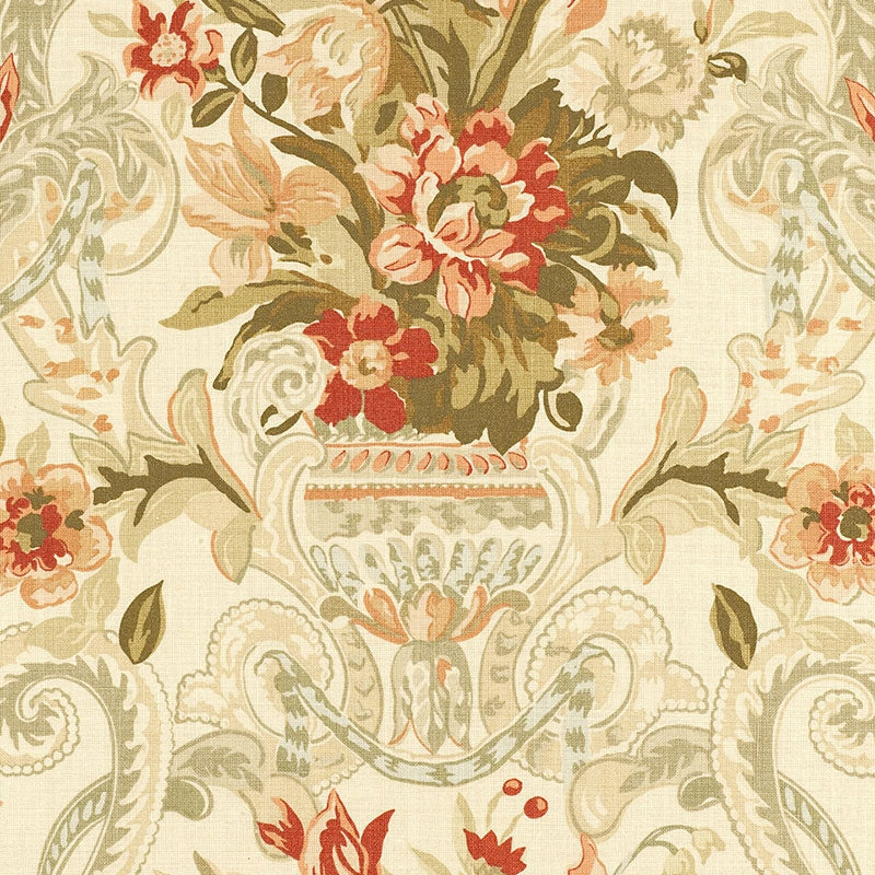 Purchase sample of 173840 Aylesbury Vase, Coral by Schumacher Fabric