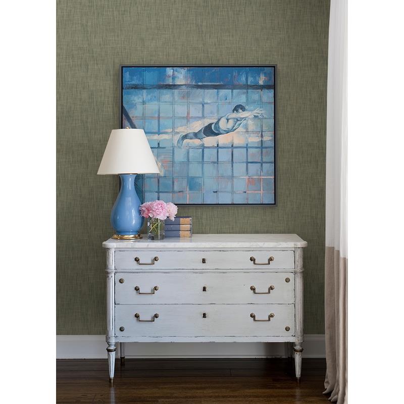 Select 2923-88024 Twine Genji Green Woven Green A-Street Prints Wallpaper