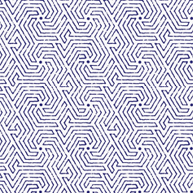 Acquire 2510-15WP Maze Navy by Quadrille Wallpaper