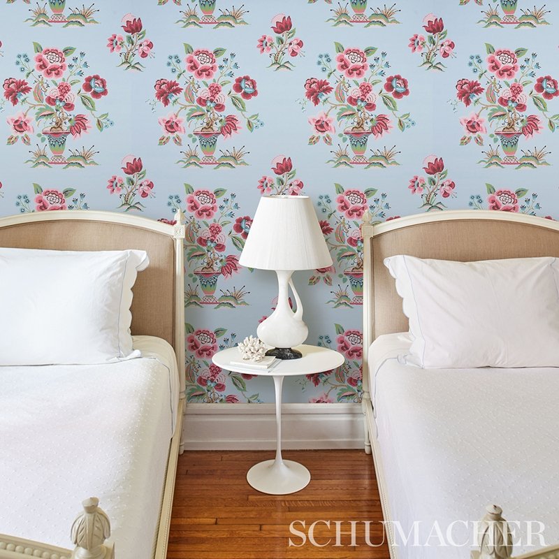 Shop 5013180 Ashford Rose and Sky Schumacher Wallcovering Wallpaper