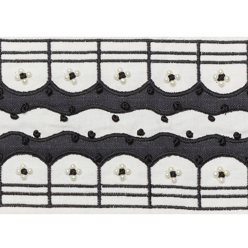 74381 | Perla Tape, Noir - Schumacher Fabric