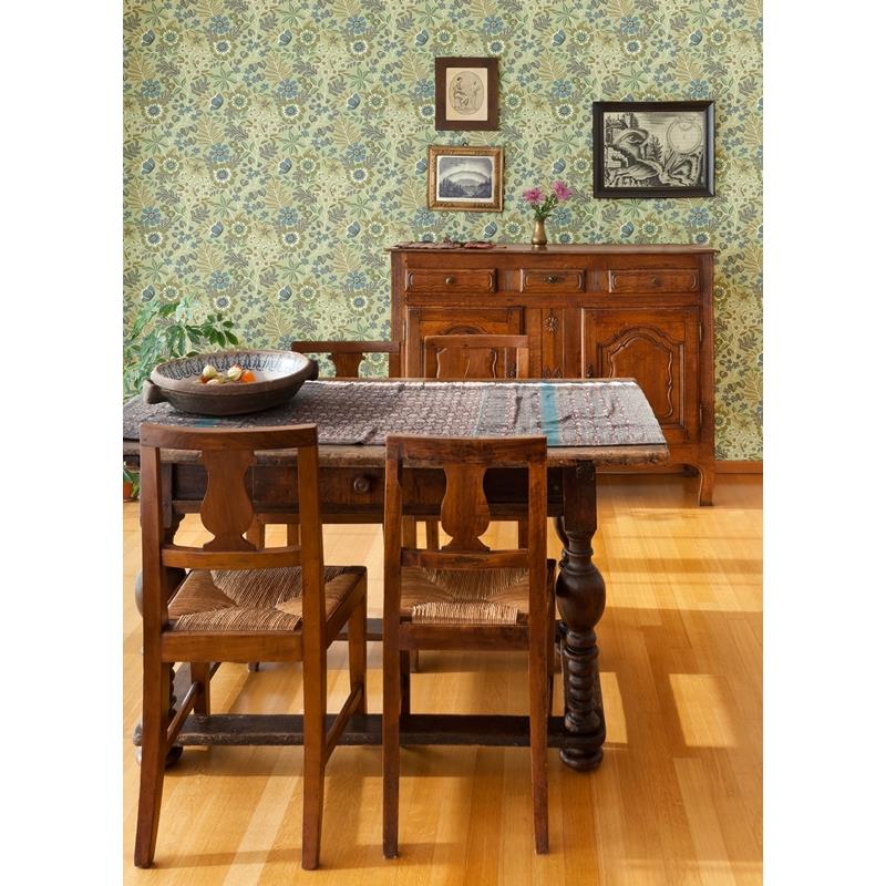 Search 2970-87532 Revival Voysey Green Floral Wallpaper Green A-Street Prints Wallpaper
