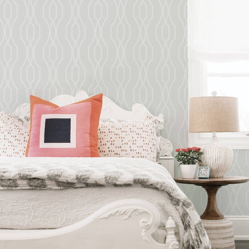 View 2782-24512 Coventry White Trellis Habitat A-Street Prints Wallpaper