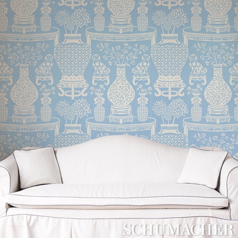 Purchase 5010551 Hellene Sky Schumacher Wallcovering Wallpaper