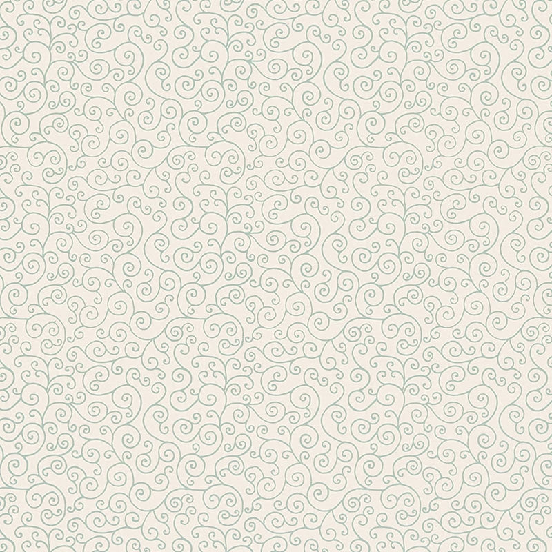 Acquire 5005222 Sangar Scroll Water Blue Schumacher Wallpaper