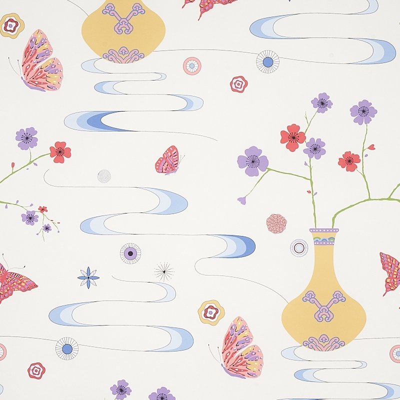 Shop 5013590 Fantasia Formosa Ivory Schumacher Wallcovering Wallpaper